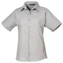 Premier Short Sleeve Poplin Blouse / Plain Work Shirt Aqua 6