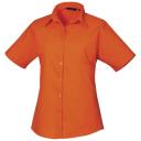 Premier Short Sleeve Poplin Blouse / Plain Work Shirt Aqua 6