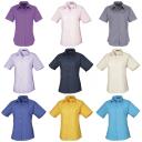 Premier Short Sleeve Poplin Blouse / Plain Work Shirt Aubergine 20