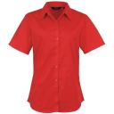 Premier Short Sleeve Poplin Blouse / Plain Work Shirt Black 12
