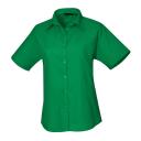 Premier Short Sleeve Poplin Blouse / Plain Work Shirt (Emerald) (10)
