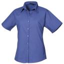 Premier Short Sleeve Poplin Blouse / Plain Work Shirt Lime 8
