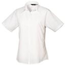 Premier Short Sleeve Poplin Blouse / Plain Work Shirt Lime 8