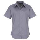 Premier Short Sleeve Poplin Blouse / Plain Work Shirt Steel 20