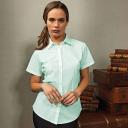 Premier Short Sleeve Poplin Blouse / Plain Work Shirt White 16