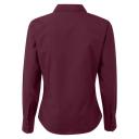 Premier Womens/Ladies Poplin Long Sleeve Blouse / Plain Work Shirt Aubergine 18
