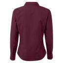 Premier Womens/Ladies Poplin Long Sleeve Blouse / Plain Work Shirt Aubergine 6