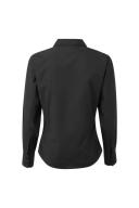 Premier Womens/Ladies Poplin Long Sleeve Blouse / Plain Work Shirt Black 16