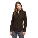 Premier Womens/Ladies Poplin Long Sleeve Blouse / Plain Work Shirt Brown 16