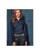 Premier Womens/Ladies Poplin Long Sleeve Blouse / Plain Work Shirt Hot Pink 20