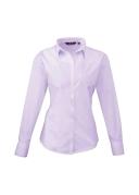 Premier Womens/Ladies Poplin Long Sleeve Blouse / Plain Work Shirt Hot Pink 20