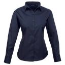Premier Womens/Ladies Poplin Long Sleeve Blouse / Plain Work Shirt Hot Pink 20
