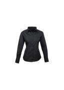 Premier Womens/Ladies Poplin Long Sleeve Blouse / Plain Work Shirt Lime 12