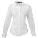 Premier Womens/Ladies Poplin Long Sleeve Blouse / Plain Work Shirt Lime 18