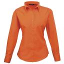 Premier Womens/Ladies Poplin Long Sleeve Blouse / Plain Work Shirt Lime 18
