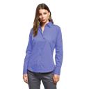 Premier Womens/Ladies Poplin Long Sleeve Blouse / Plain Work Shirt Mid Blue 10