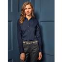 Premier Womens/Ladies Poplin Long Sleeve Blouse / Plain Work Shirt Natural 6