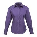 Premier Womens/Ladies Poplin Long Sleeve Blouse / Plain Work Shirt Pink Work Shirt
