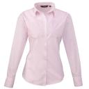 Premier Womens/Ladies Poplin Long Sleeve Blouse / Plain Work Shirt Purple 24