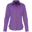 Premier Womens/Ladies Poplin Long Sleeve Blouse / Plain Work Shirt Rich Violet 8