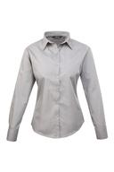 Premier Womens/Ladies Poplin Long Sleeve Blouse/Plain Work Shirt