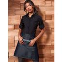 Premier Womens/Ladies Roll Sleeve Poplin Shirt Black S