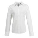 Premier Womens/Ladies Signature Oxford Long Sleeve Work Shirt Light Blue 24
