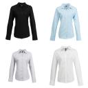 Premier Womens/Ladies Signature Oxford Long Sleeve Work Shirt Light Blue 24