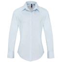 Premier Womens/Ladies Supreme Heavy Poplin Long Sleeve Work Shirt Black 8