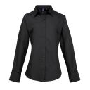 Premier Womens/Ladies Supreme Heavy Poplin Long Sleeve Work Shirt Light Blue 14