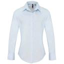 Premier Womens/Ladies Supreme Heavy Poplin Long Sleeve Work Shirt Light Blue 14