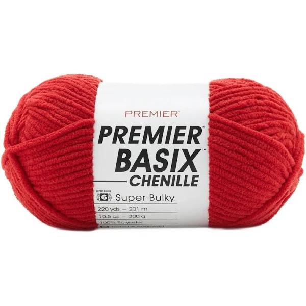 Premier Yarns Basix Chenille Yarn - Cherry 300g