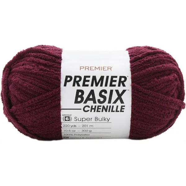 Premier Yarns Basix Chenille Yarn - Plum 300g