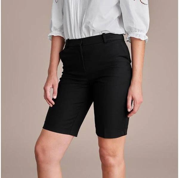 Preview Bermuda Tailored Double Cloth Shorts | Black | Size 18