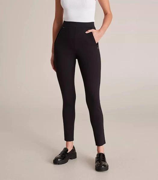 Preview Skinny Ponti Treggings | Black | Size 8