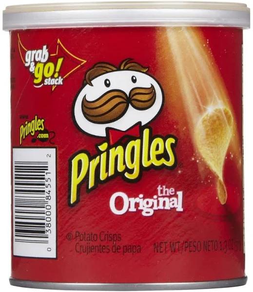 Pringles Potato Crisps Chips, Original, 1.3oz (12 Count)