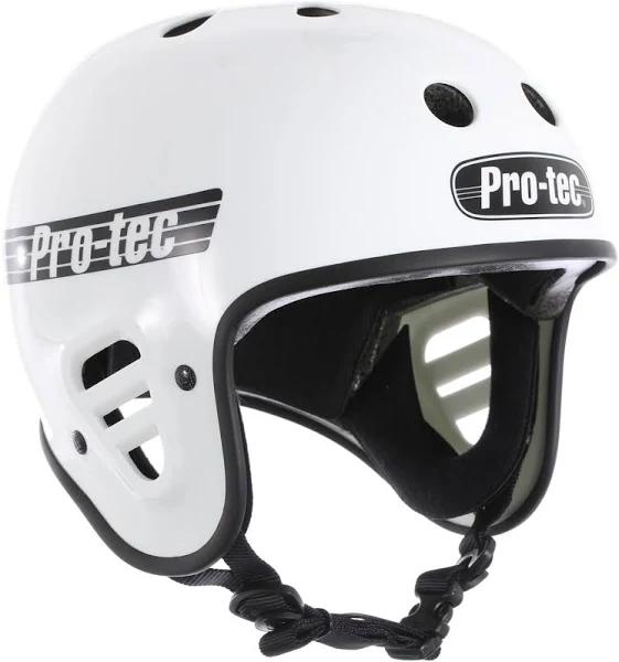 Pro-Tec Gloss White Fullcut Certified Skateboarding Helmet