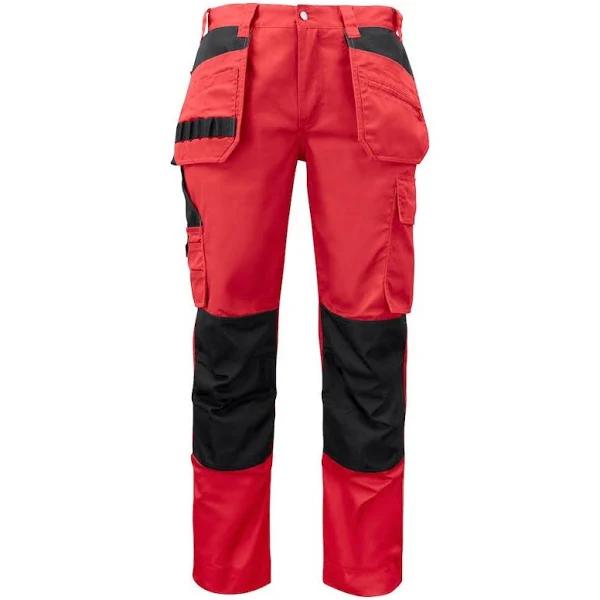 Projob Mens Cargo Trousers Red 34R