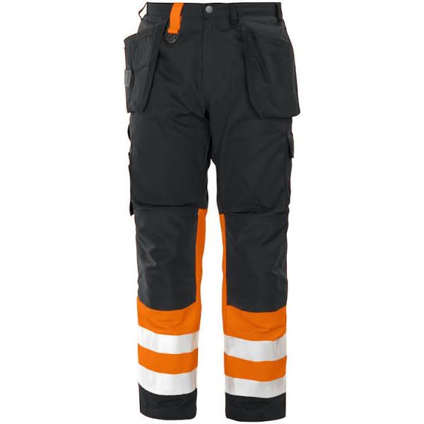 Projob Mens High-Vis Cargo Trousers Orange/Black 40R