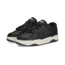 PUMA-180 Leather Unisex Sneakers in Black/Frosted Ivory/Shadow Gray, Size 9