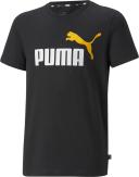 Puma Boys Short Sleeve Logo Tee - Black-Tangarine