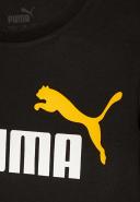 Puma Boys Short Sleeve Logo Tee - Black-Tangarine
