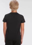 Puma Boys Short Sleeve Logo Tee - Black-Tangarine