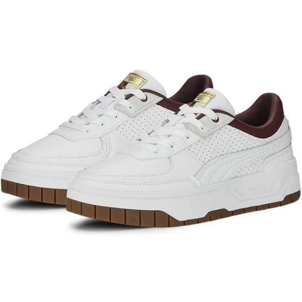 Puma Cali Dream Sneakers in White and Gum Sole