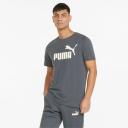Puma Ess Logo Tee Charcoal S