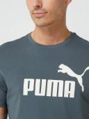 Puma Ess Logo Tee Charcoal S