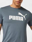 Puma Ess Logo Tee Charcoal S
