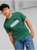 Puma Essentials+ 2 Colour Logo Tee. Mens. Vine L