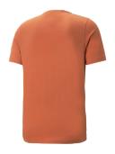 Puma Essentials+ 2 Col Logo Short Sleeve T-Shirt Orange White Black - L