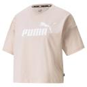 Puma Essentials Cropped Logo Tee Lotus, M / Pink